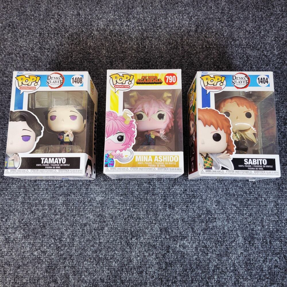 NIB Funko Pop Anime Lot Tamayo Mina Ashido Sabito Vinyl Figure Set 1408 790 1404